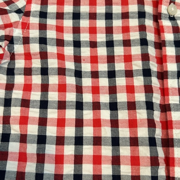 Janie & Jack Gingham Seersucker Shirt, 6 - Picture 2 of 7